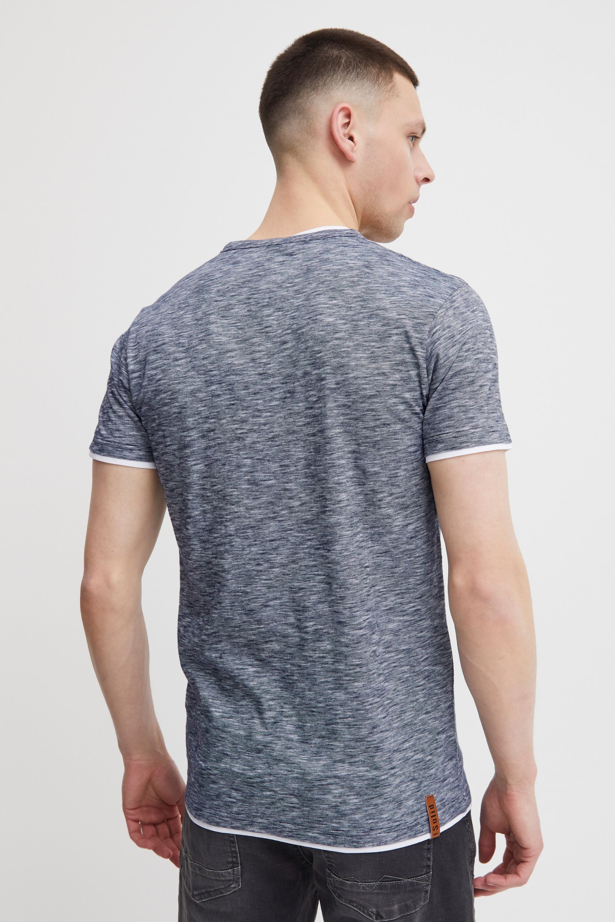 !Solid Rundhalsshirt SDDigos T-Shirt mit Knopfleiste