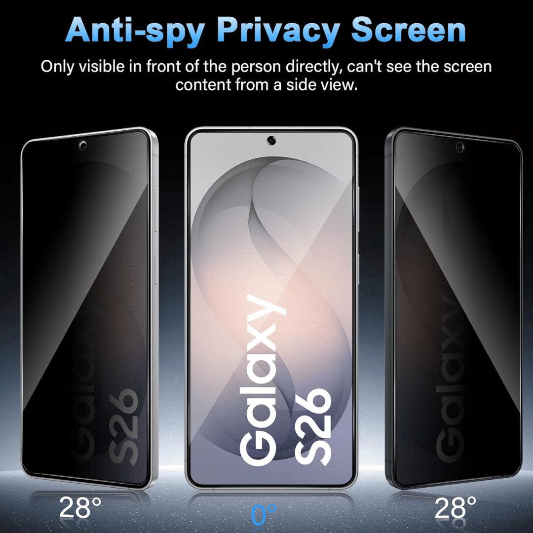 SmartUP Displayschutzglas 2X Schutzglas für Samsung Galaxy S26 Blickschutz Display Kamera Screen für Samsung Galaxy S26, 4 Stück, Anti-Spy, Blickschutz, Privacy – Bild 5 von 5