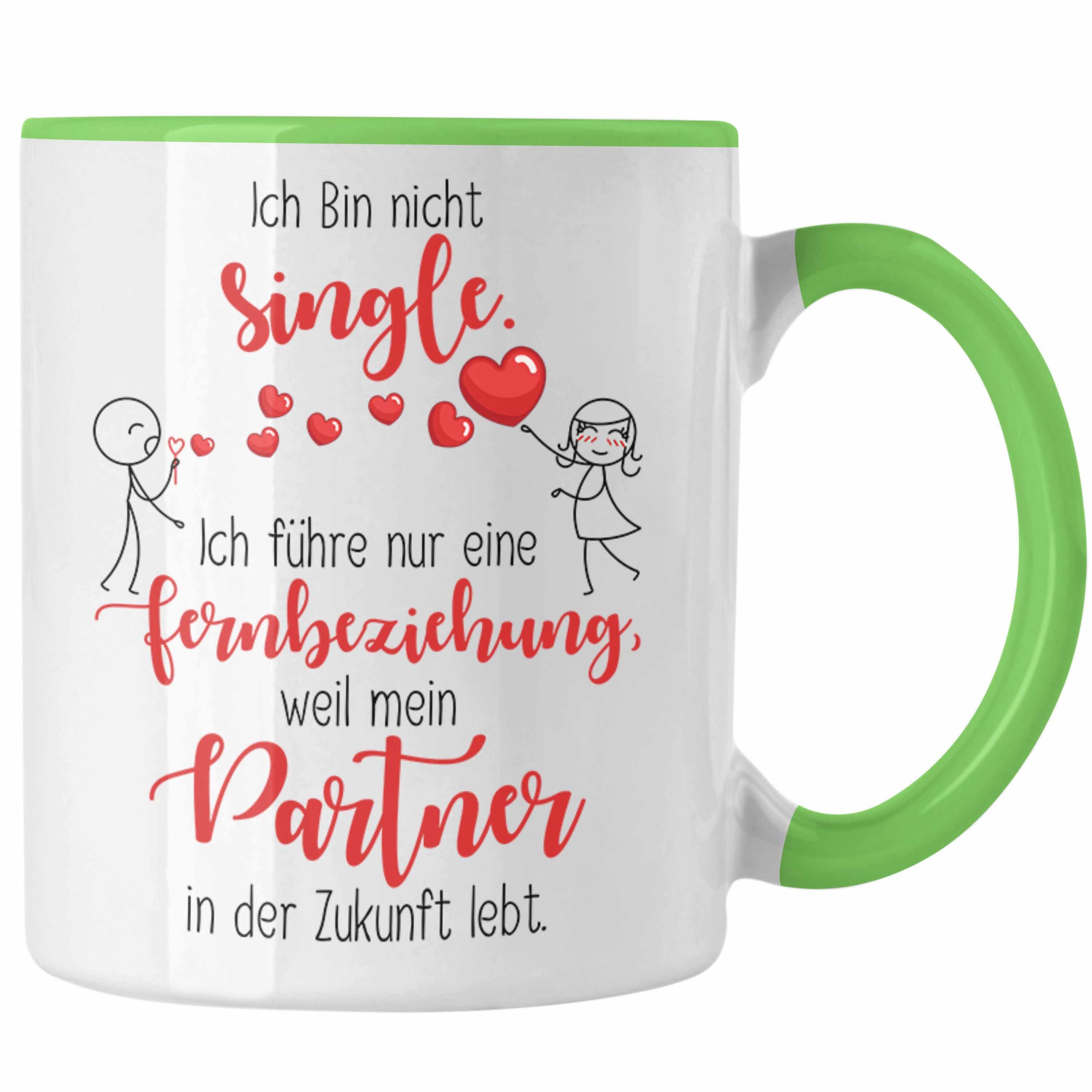 Fernbeziehung Tasse Single der Tasse mit Geschen Partner Trendation in Geschenk Grün Zukunft
