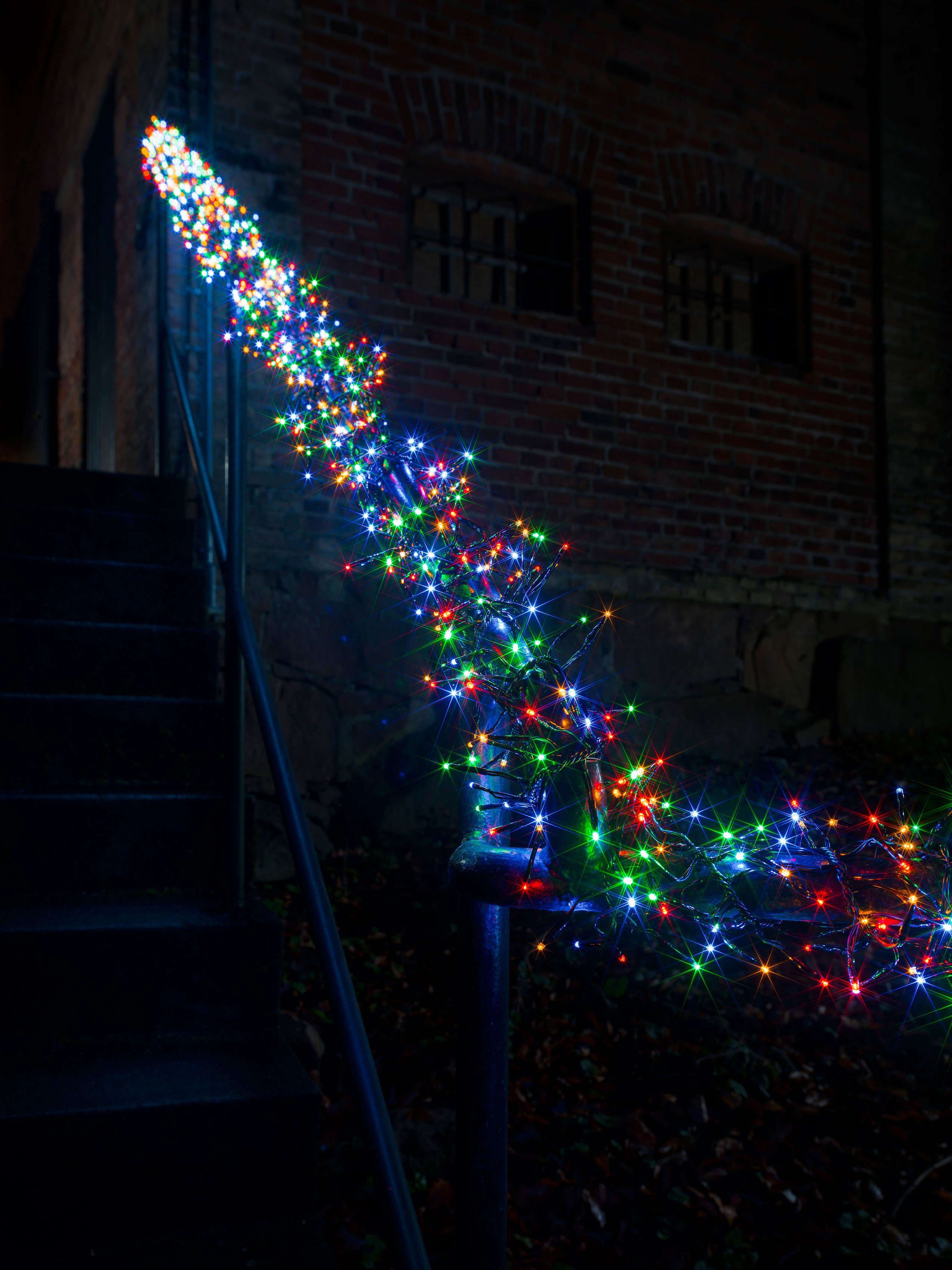 KONSTSMIDE LED-Lichterkette Weihnachtsdeko aussen, 960-flammig, Micro LED  Büschellichterkette Cluster, mit 8 Funktionen, 960 Dioden | Lichtschläuche