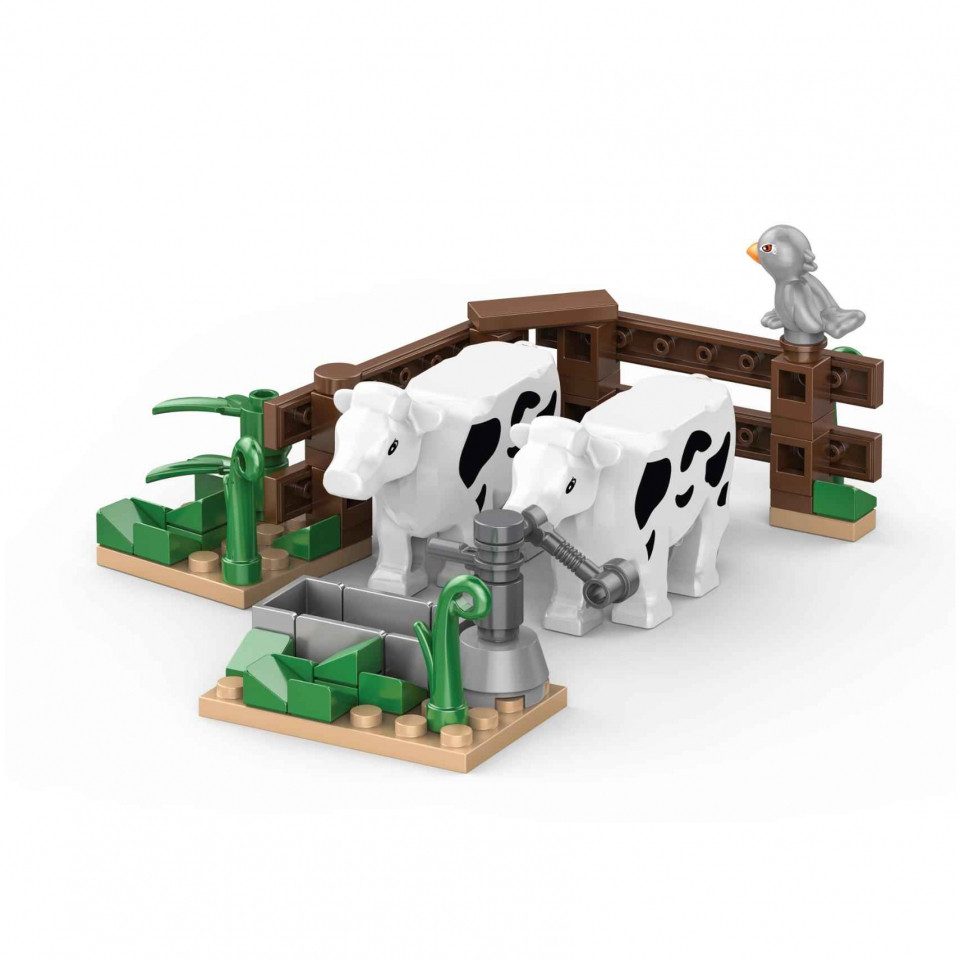 Kiddicraft Spiel, Brickfarm - Kühe auf der Weide - deutsch