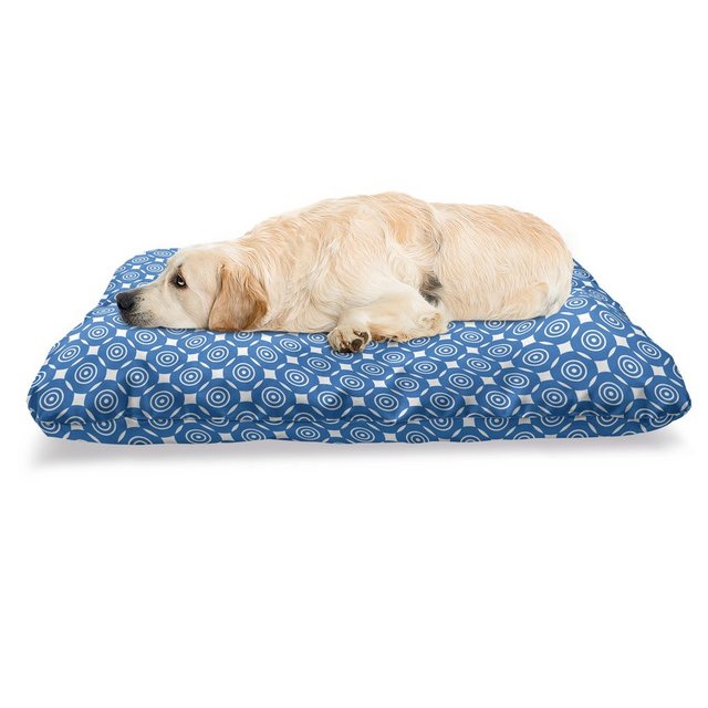 Abakuhaus Hundematratze “beissfestes Kissen für Hunde und Katzen mit abnehmbaren Bezug”, Blau und weiß Rechteckige Formen