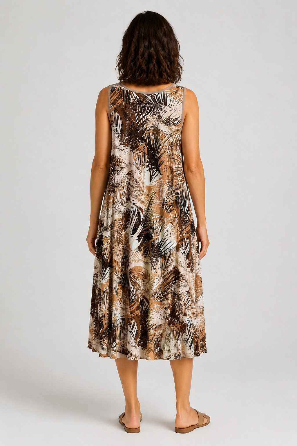ITALY VIBES Sommerkleid - leichtes Viskosekleid Ärmellos mit A-Linie - Damen Kleid ONE SIZE- passend für Größen von M-XL