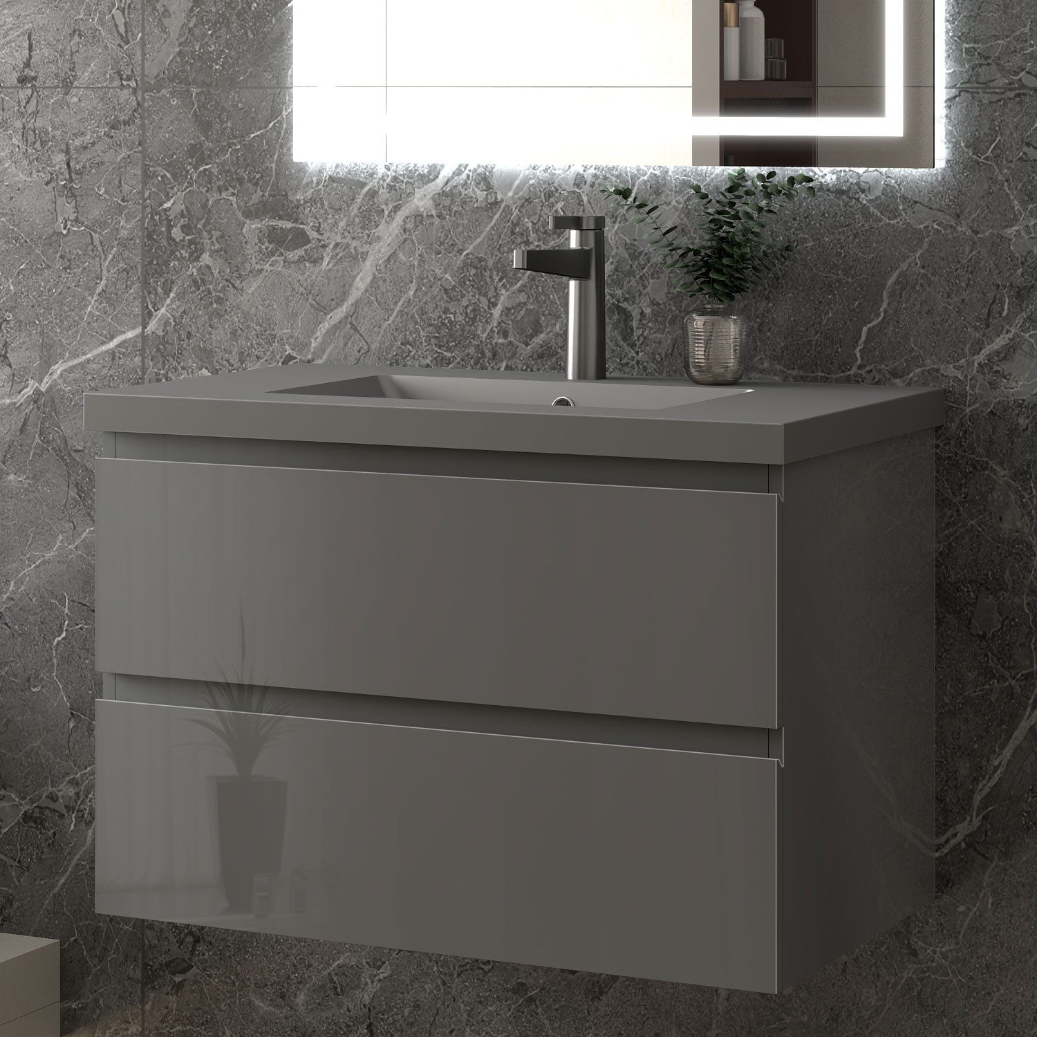 duschspa Waschtisch Waschbecken mit Unterschrank Badmöbel Set Badschrank Wa günstig online kaufen