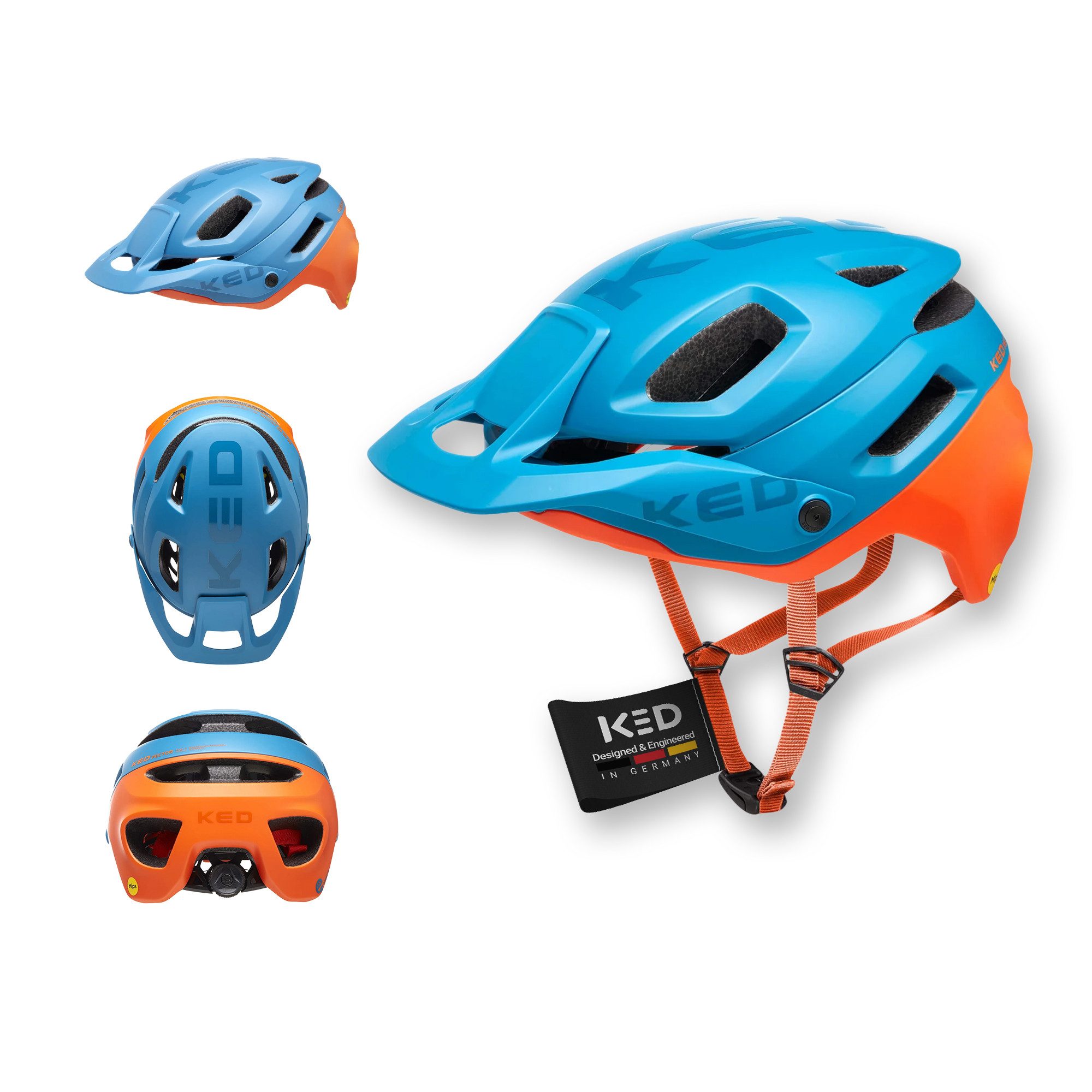 KED Fahrradhelm Pector ME-1, Mountainbike Helm – Mips Schutz, BOA® Fit System, Fidlock Verschluss