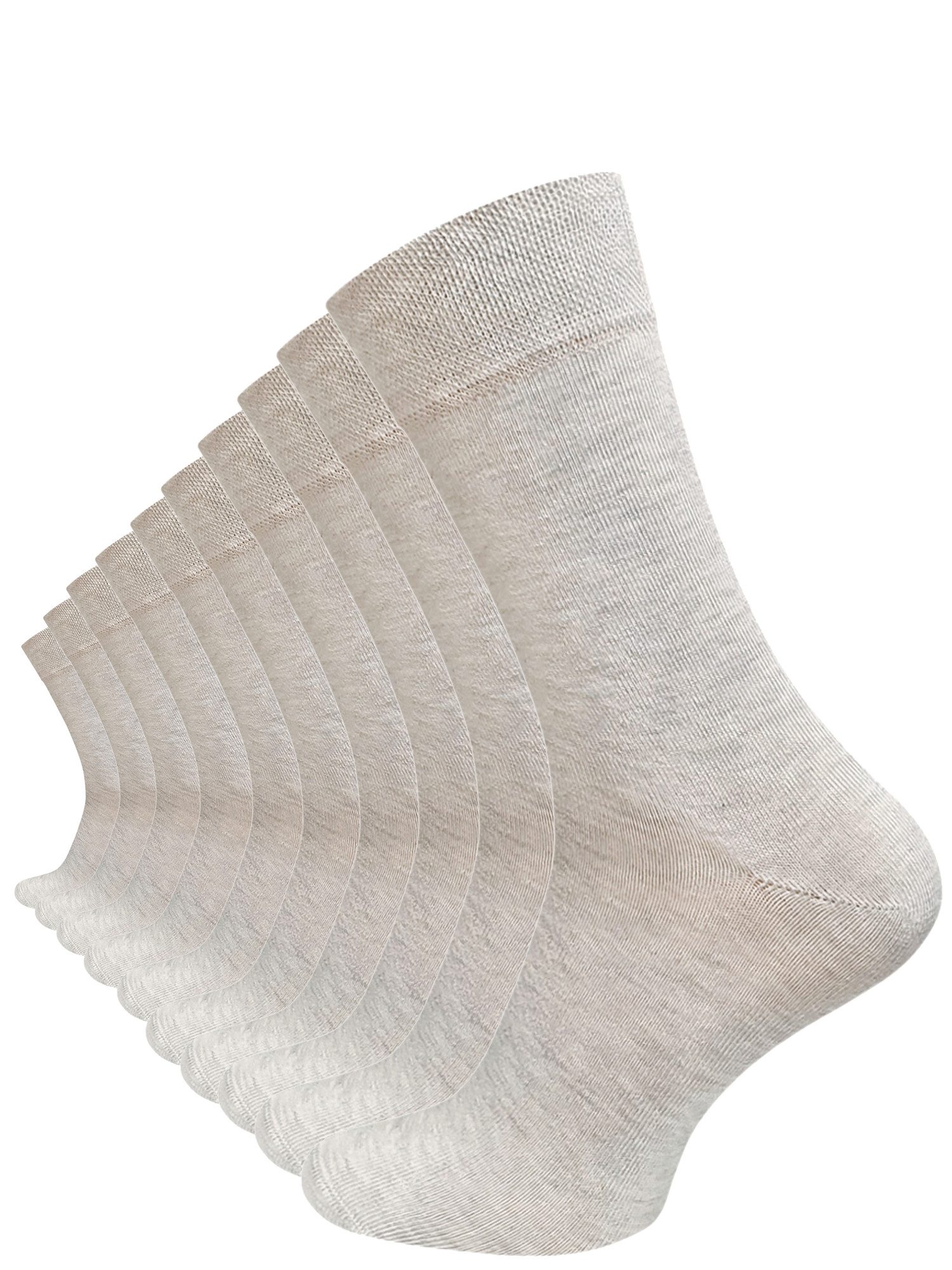 Cotton Prime® Socken Gesundheitssocken aus Baumwolle (10-Paar) ohne störende Naht