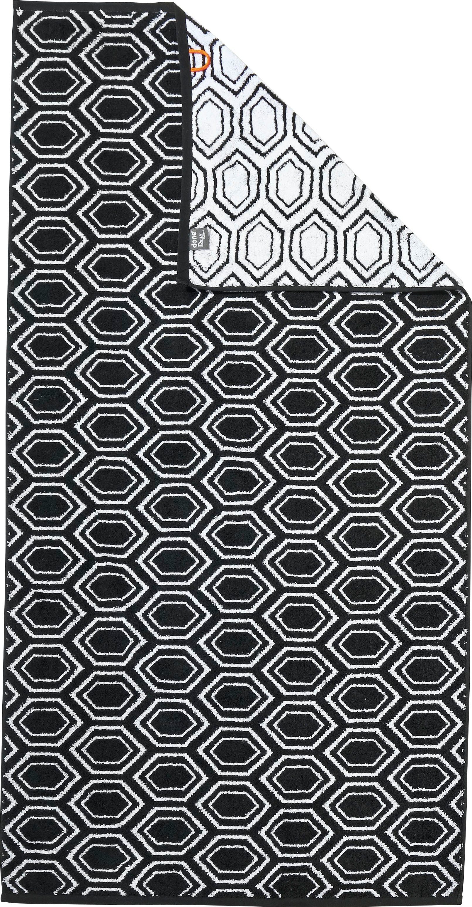 done.® Duschtuch Muster Shapes modernes Daily Ethno, Jacquard-Walkfrottier Jacquardgewebe, (1-St), schwarz-weiß