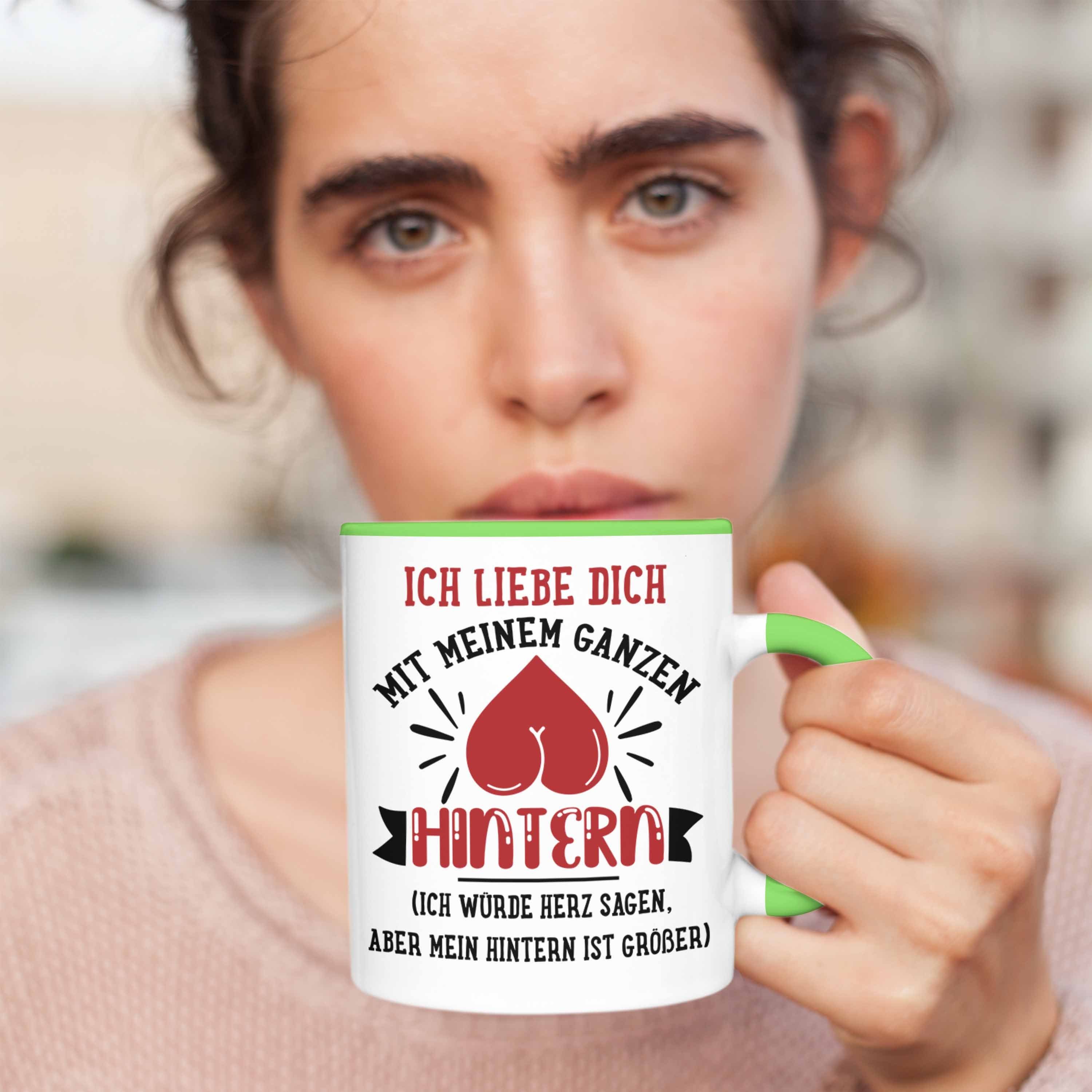 Geschenk - Grün Tasse Trendation Liebe Spruch Sprüchen Freund Kaffeetasse Valentinstag Tasse Trendation für mit