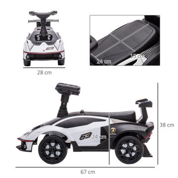 AIYAPLAY Elektro-Kinderauto Rutscher Lamborghini-lizenziert, Rutscherauto mit Soundeffekten, Belastbarkeit 25 kg, (1-tlg), 67L x 28B x 38H cm