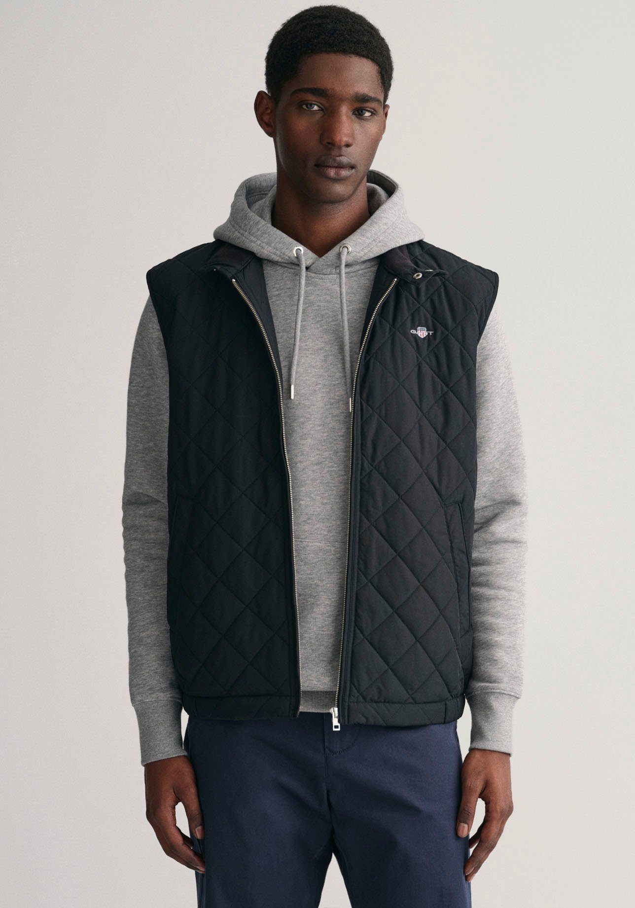 Gant Steppweste QUILTED WINDCHEATER VEST mit Wattierung aus recyceltem Polyester Black