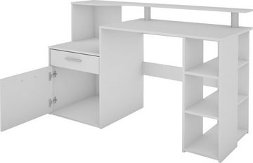 byLIVING Schreibtisch Louise, Breite 140 cm, Regal-Schreibtisch mit viel Stauraum