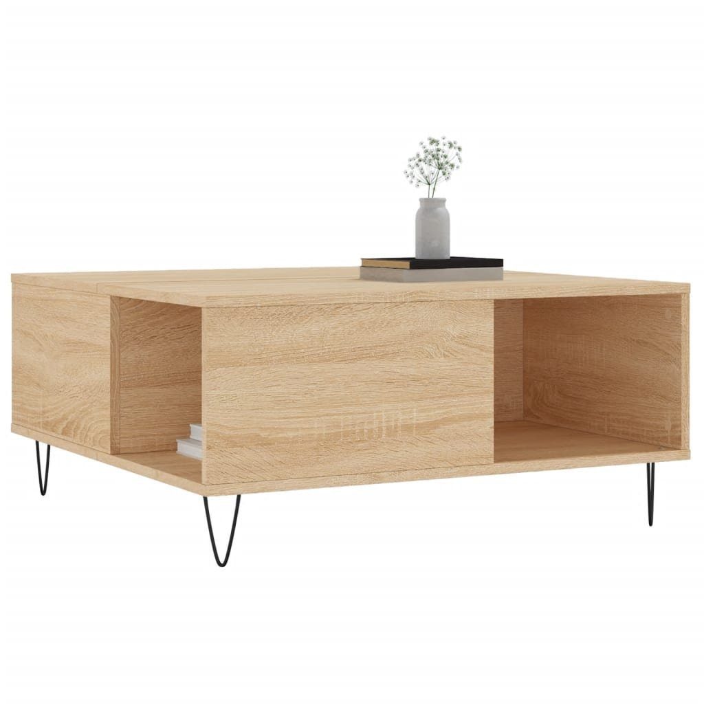 Sonoma Eiche | Sonoma cm (1-St) Sonoma-Eiche Couchtisch Couchtisch 80x80x36,5 Holzwerkstoff Eiche vidaXL