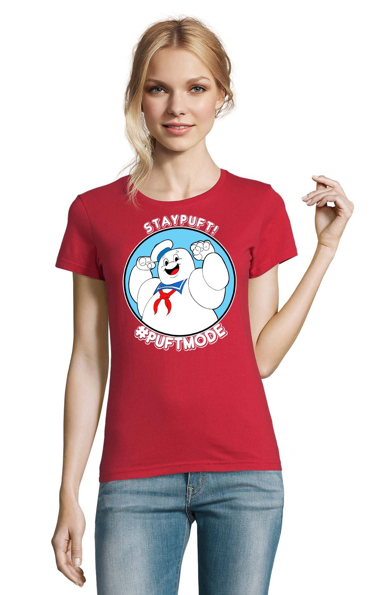 T-Shirt Damen Marshmallowman Ghostbusters Slimer Geisterjäger