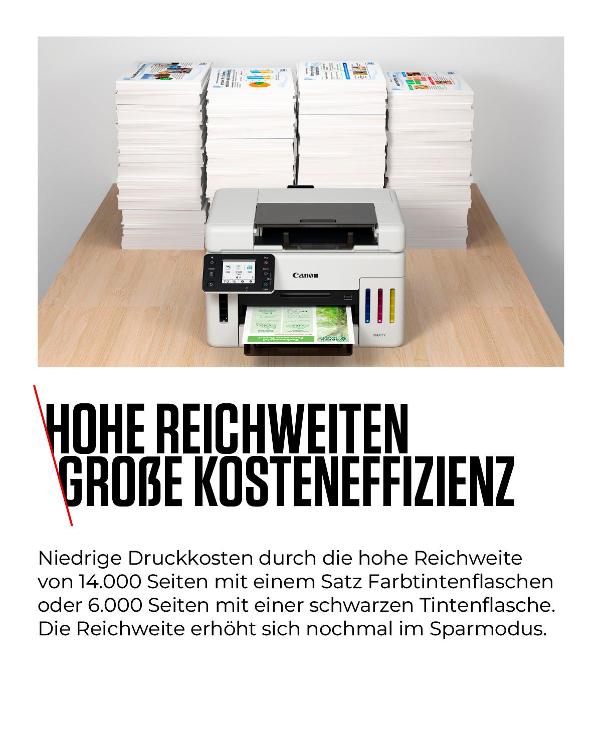 Canon MAXIFY GX6550 Multifunktionsdrucker, (WLAN (Wi-Fi), LAN (Ethernet), 3in1 Tintenstrahl-Multifunktionsgerät mit Duplex-ADF)