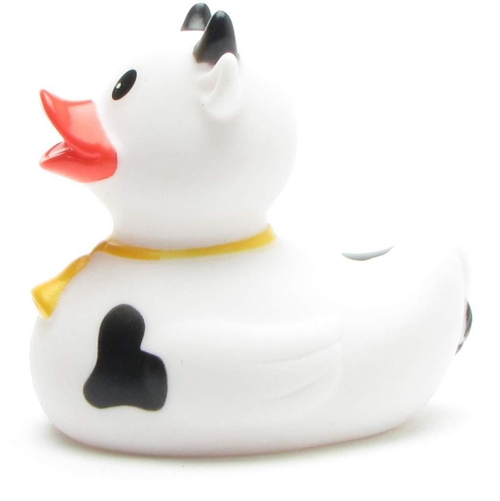 schwarz-weiße Duckshop Quietscheente Kuh Badespielzeug Badeente -