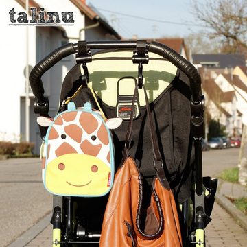 Talinu Kinderwagen-Adapter Zwei Kinderwagenhaken Buggy Kinderwagen Klettverschluß Haken universal
