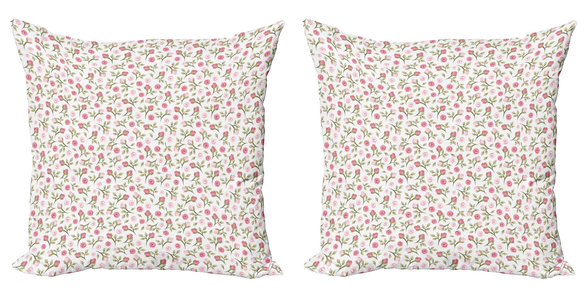 Abakuhaus Наволочки Modern Accent Doppelseitiger Digitaldruck, (2 Stück), Blumen Top View Rosen und Knospen