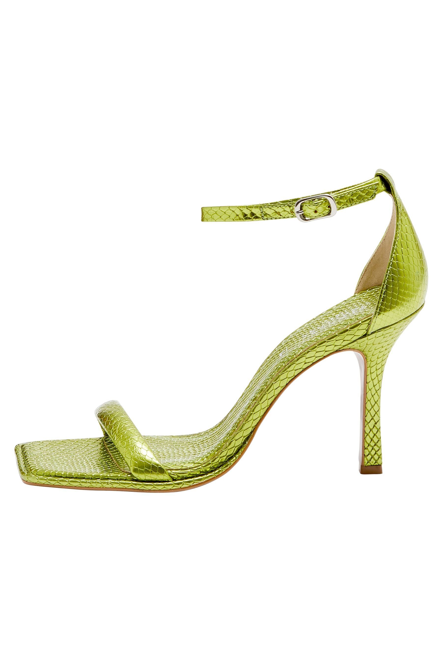 Next Signature Sandalen mit eckiger Zehenpartie Sandalette (1-tlg) Lime Green