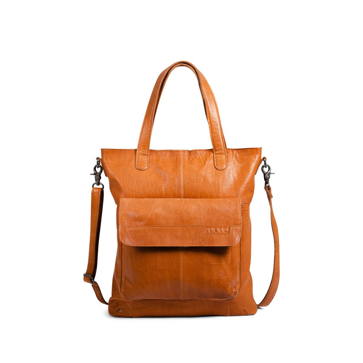 muud Handtasche Lederumhängetasche mit Schultergurt Arendal Whisky