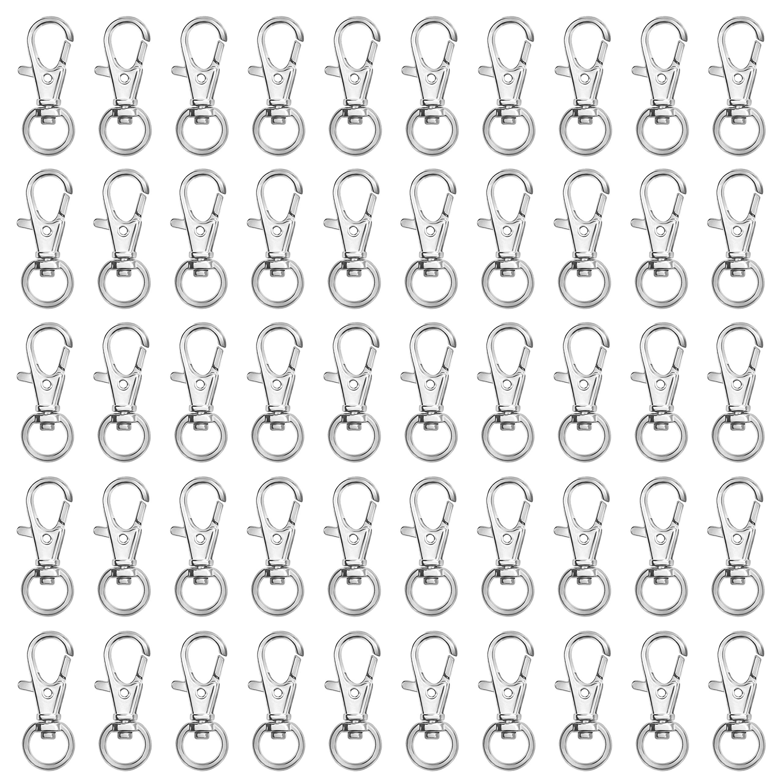 Rundstahlkette Hochwertige Karabinerverschlüsse - 50er Set, 33mm Länge