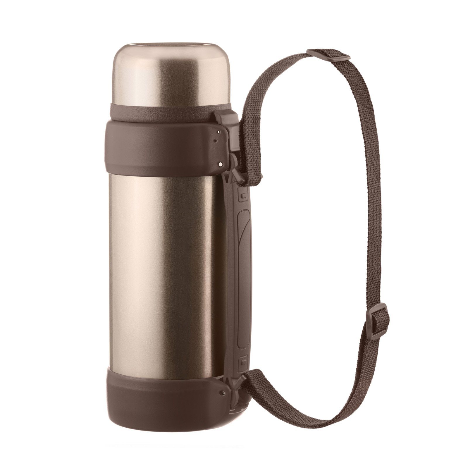 Dimono Thermoflasche Vakuum Thermoskanne Isolierflasche Isolierkanne Bronze-Metallic XXL, 2 Liter