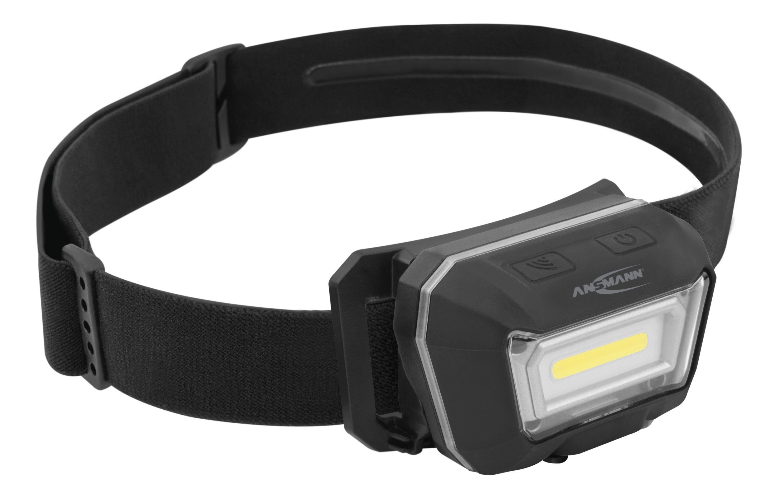 ANSMANN AG LED Stirnlampe Akku LED Kopflampe - Profi LED Stirnlampe mit 300 Lumen - IP65 Schutz