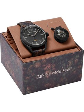 Emporio Armani Quarzuhr Emporio Armani Herren-Uhren-Sets Analog Solar