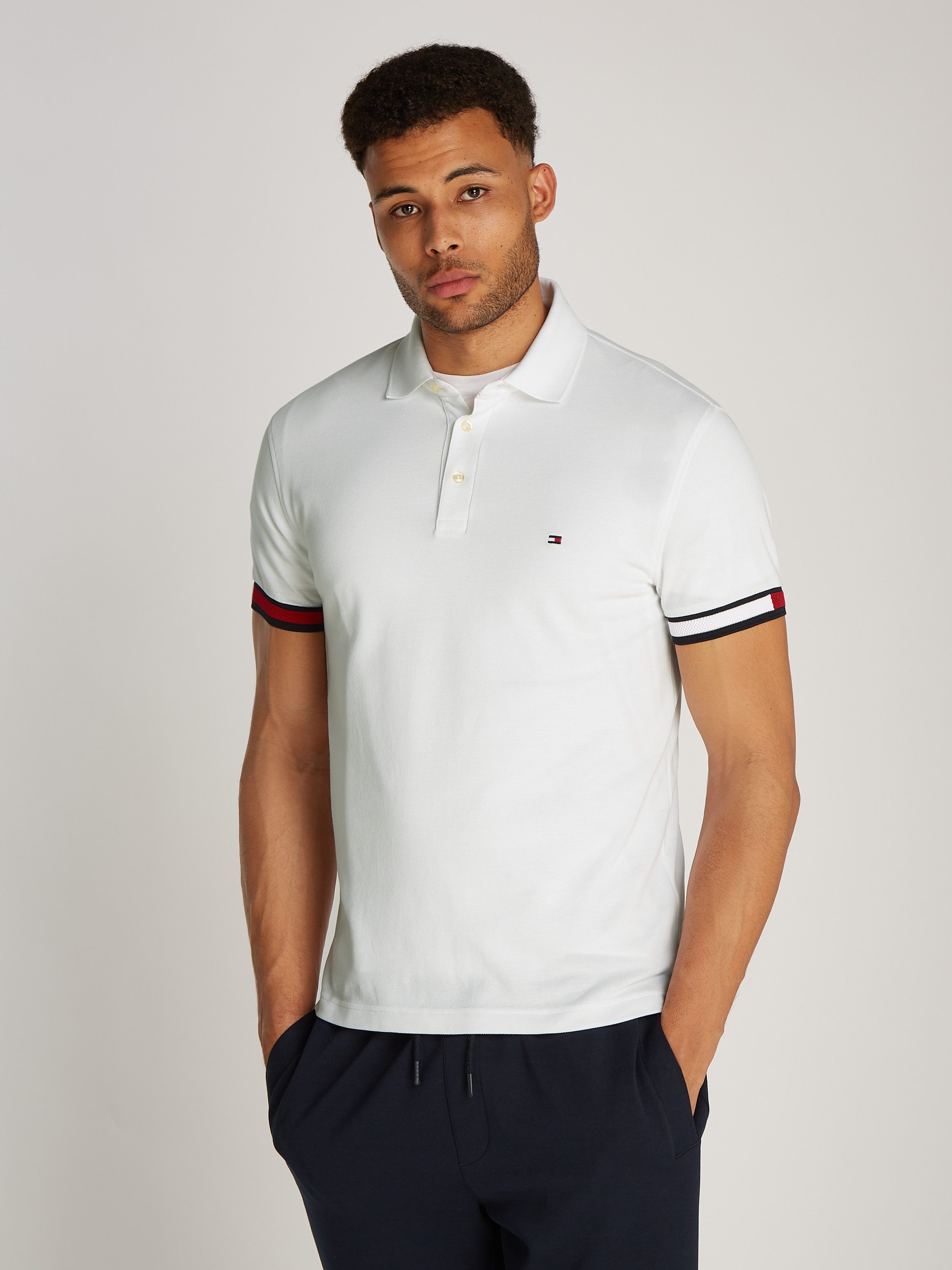 Tommy Hilfiger Poloshirt FLAG CUFF SLIM günstig online kaufen