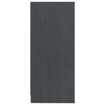 vidaXL Fächerschrank Beistellschrank Grau 35,5x33,5x76 cm Massivholz Kiefer (1-St)