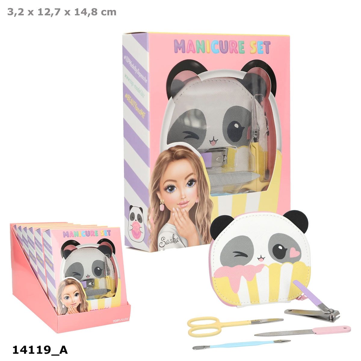 Depesche Spiel TOPModel Maniküreset CANDY GLAM – Panda-Täschchen Nagelpflege