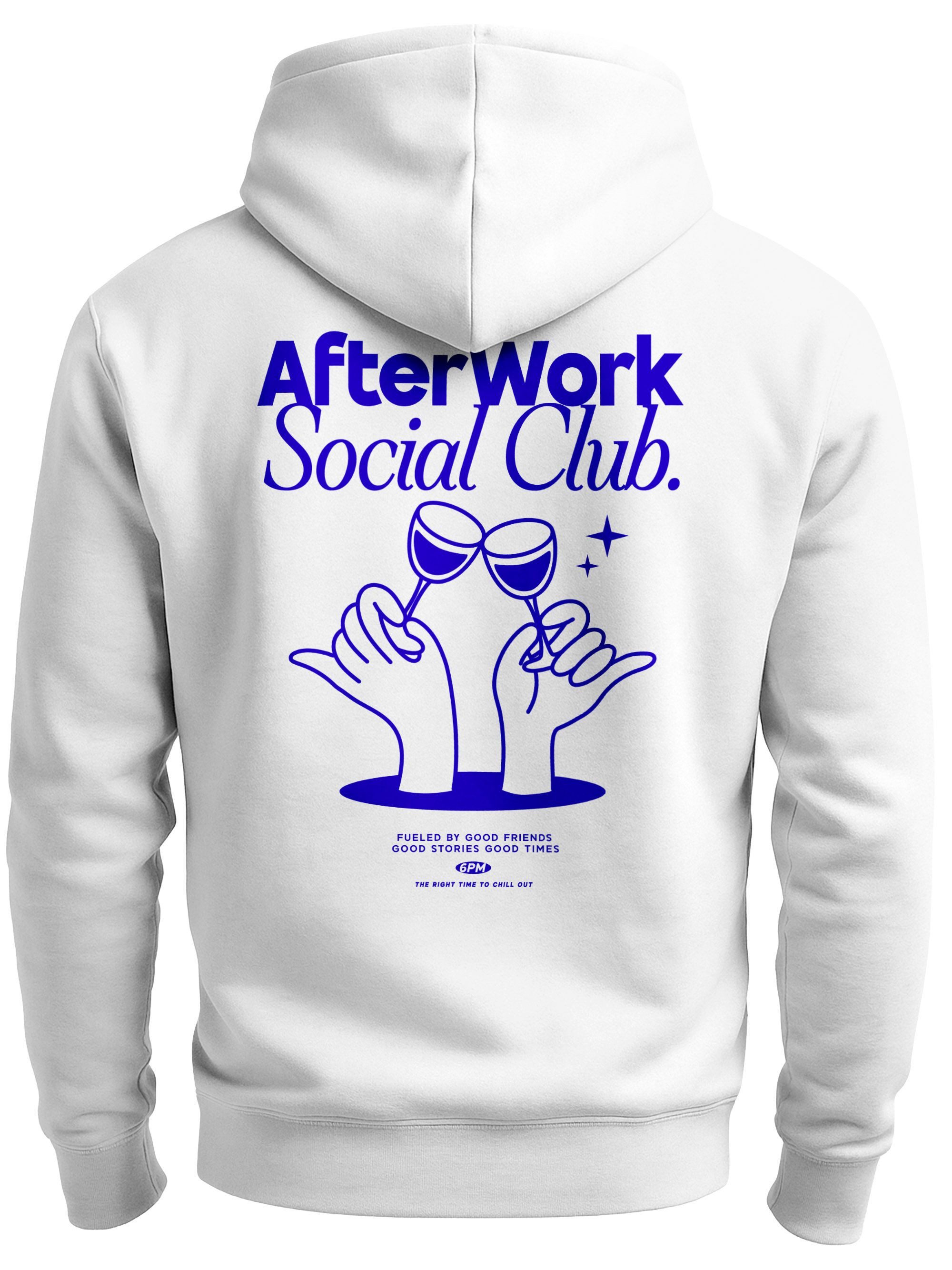 Sweatjacke Herren Sweatjacke Backprint Afterwork Party Zipjacke Zip-Hoodie