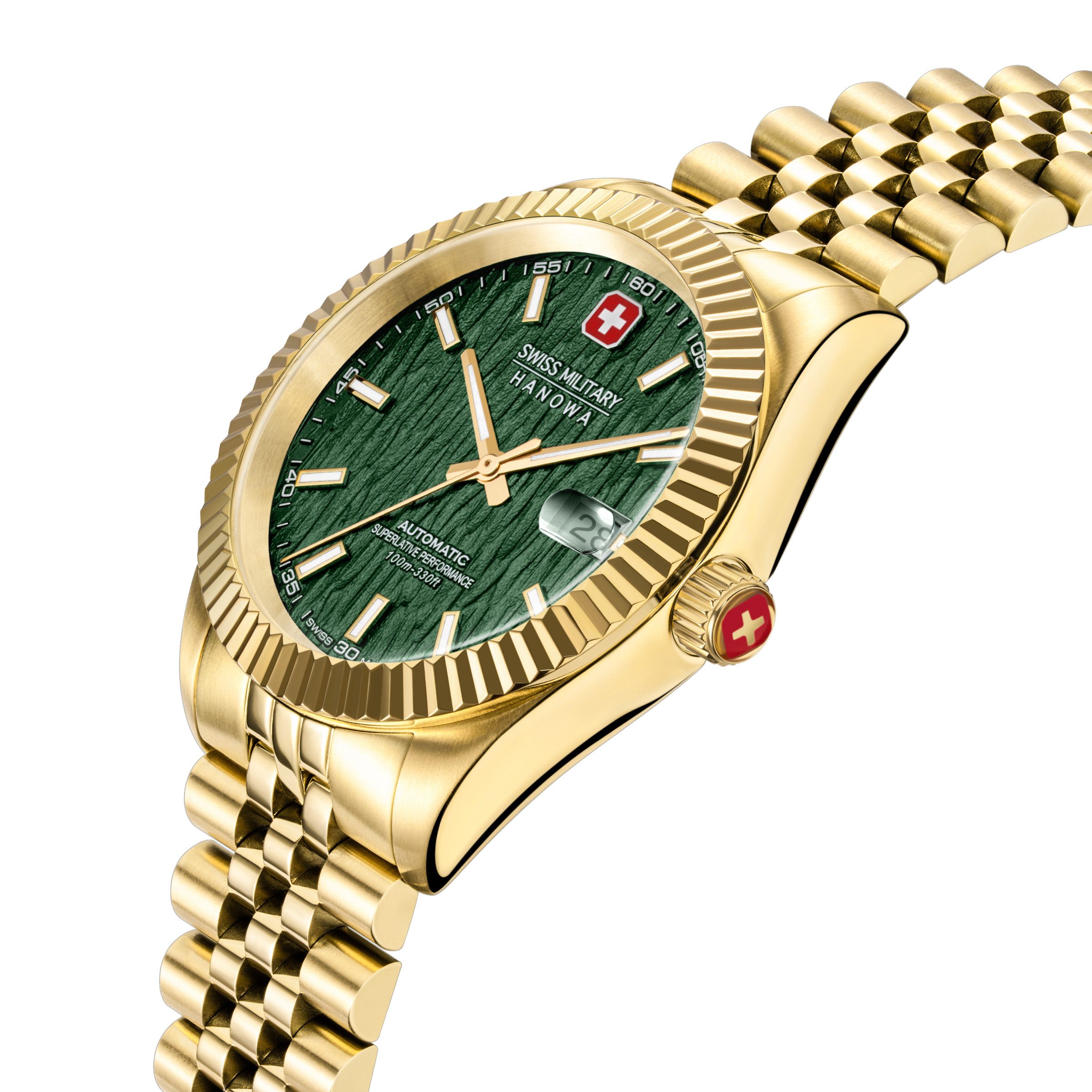 Swiss Military Hanowa Automatikuhr Master Diligenter SMWGL0005412, Armbanduhr, Herrenuhr, Swiss Made, Mechanische Uhr, Edelstahlarmband