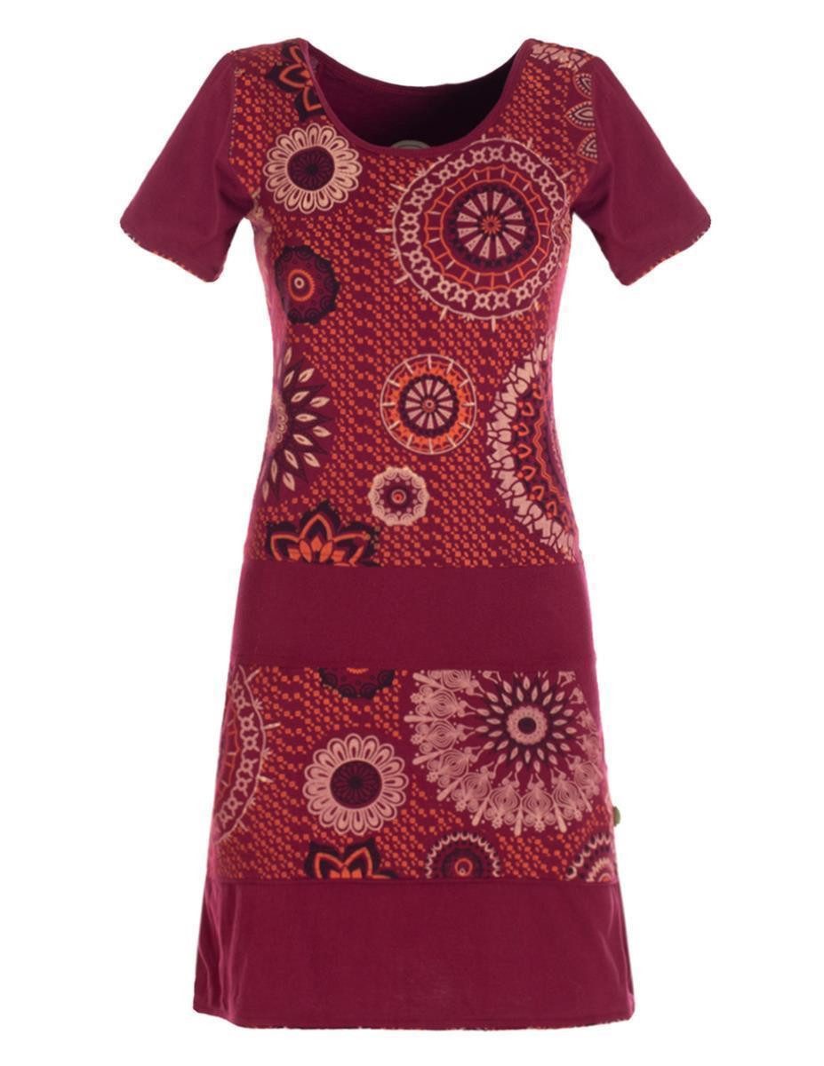 Sommerkleid Kurzarm Damen Sommer-Kleid Mini-Kleid Tunika-Kleid T-Shirtkleid