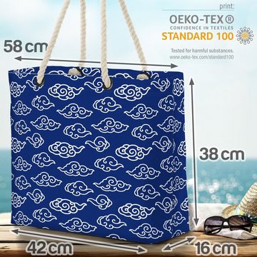 VOID Strandtasche (1-tlg), Orientalische Wolken Beach Bag abstrakt asien Wolke chinesisch art deco Ost
