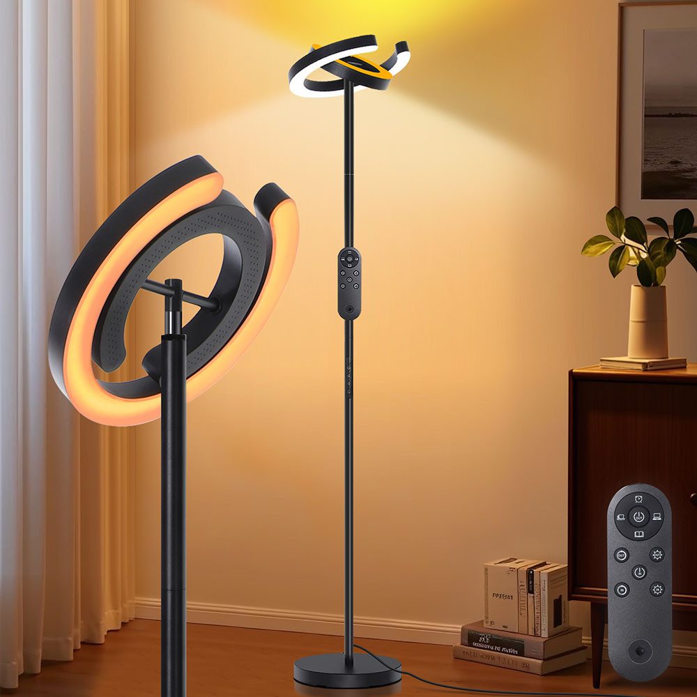 LED Stehlampe Moderne LED Stehleuchte 36W Dimmbar mit Fernbedienung,192cm