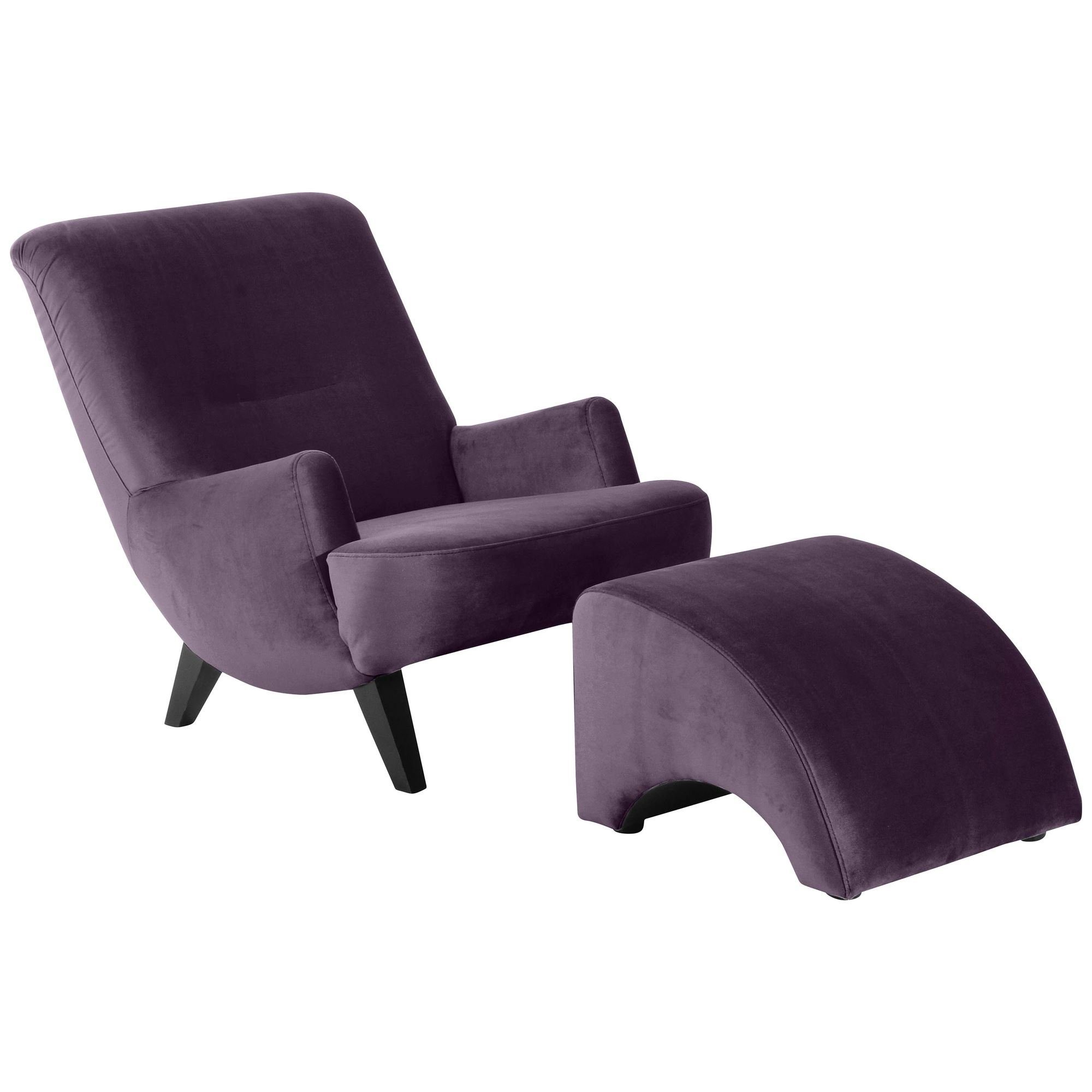 58 aufm Kessel Sessel Sessel purple Bezug Kajsa inkl. schwarz Sitz Versand, Samtvelours Buche verarbeitet,bequemer / Kostenlosem lackiert 1-St), (Sparpreis hochwertig 21292