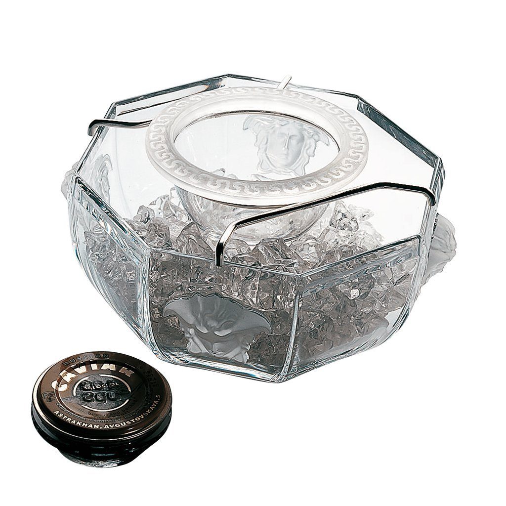 Rosenthal meets Versace Schale Medusa Glas, (3-tlg) Kaviarschale, Lumiere