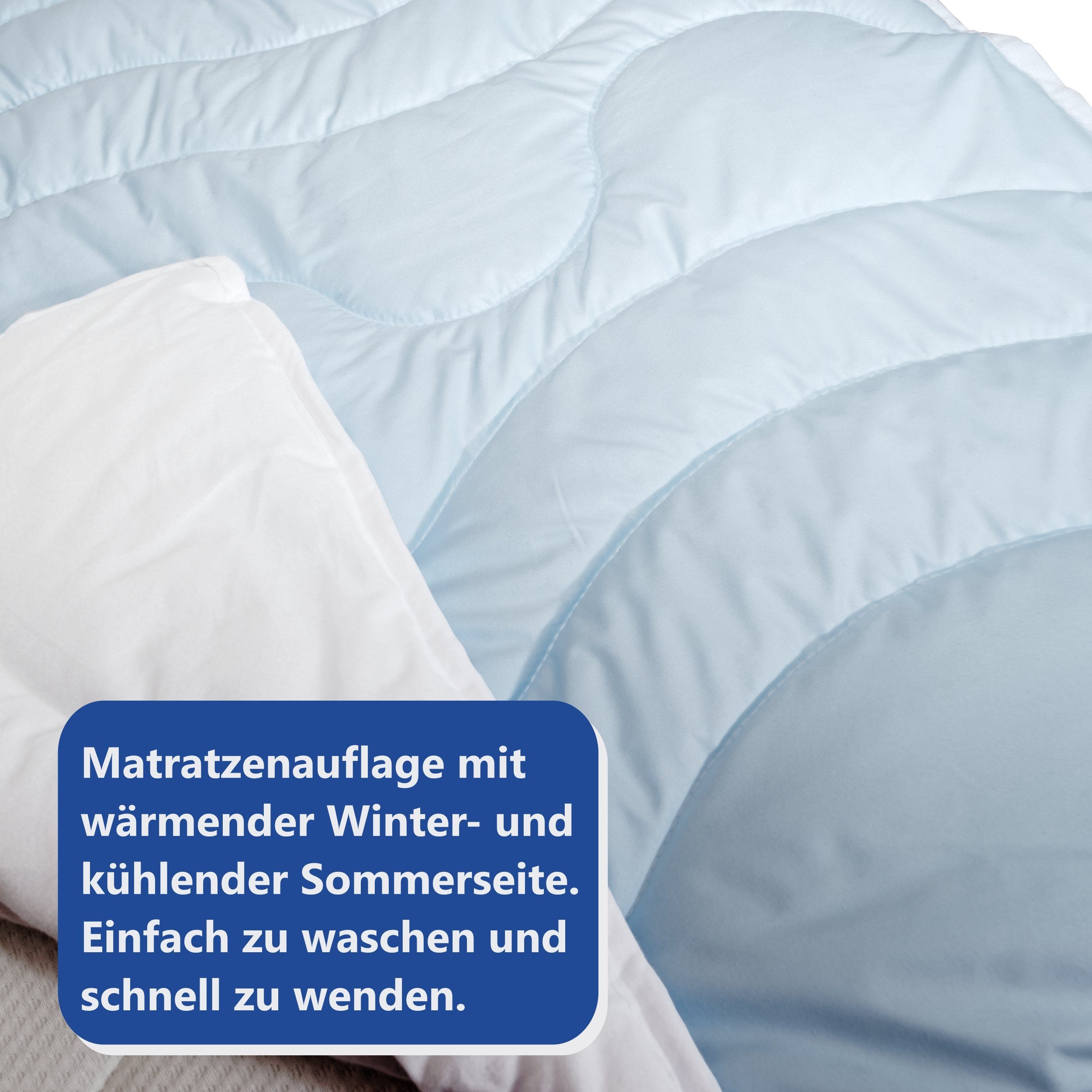 Naturmatratze BeCo Sommer-Winter Unterbett 2 in 1 Matratzenauflage, Beco,  2.5 cm hoch, kuschelweich und angenehm kühlend