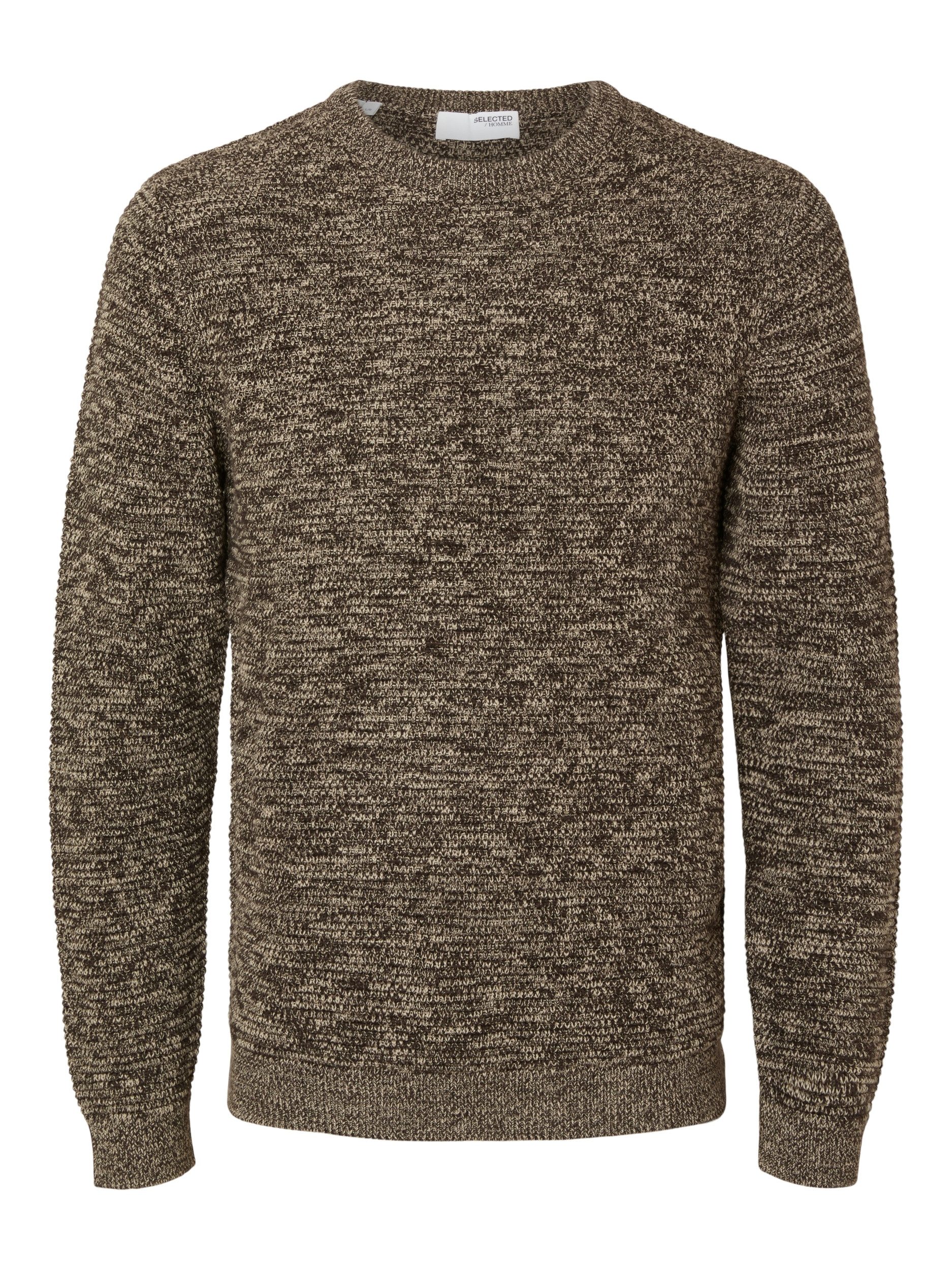 SELECTED HOMME Strickpullover - Pullover - SLHVINCE LS KNIT BUBBLE CREW NECK