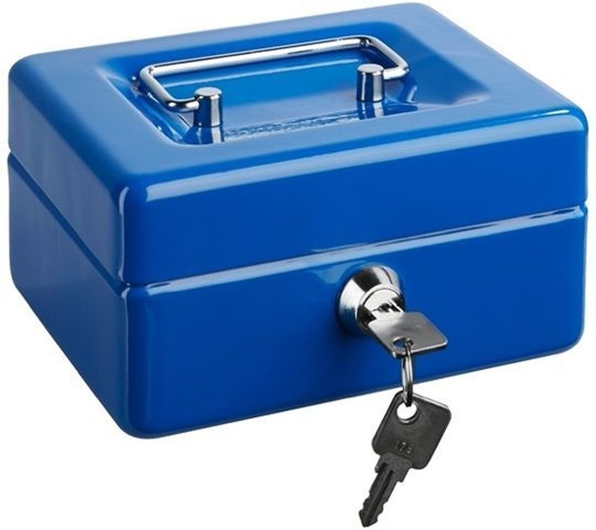 ALCO Geldkassette Geldkassette Stahlblech mit Schloss 310x225x75mm blau