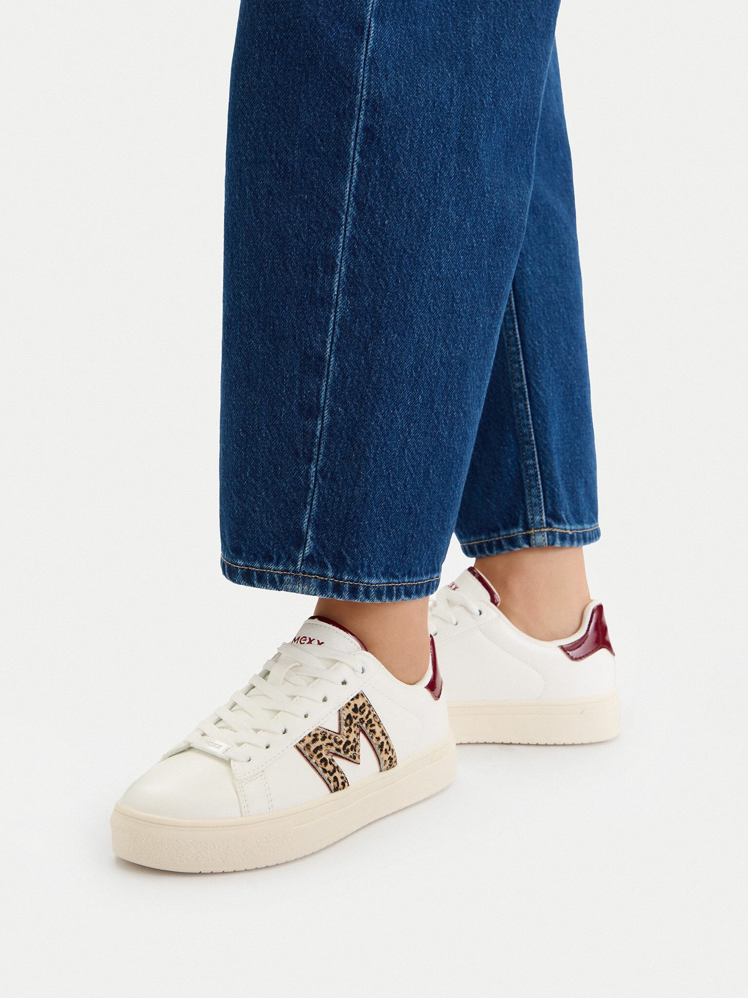 Mexx Mexx Damen-Sneakers Weiß MEXX-EO-MI001010861W Weiß Burgund Sneaker