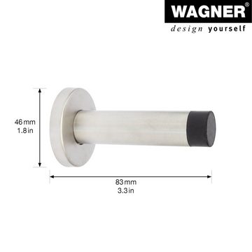 WAGNER design yourself Wandtürstopper Wandtürstopper STICK DESIGN - Ø 46 x 85 mm, verschiedene Farben, Korpus aus Metall, Prallschutz aus Kautschuk, zum Schrauben