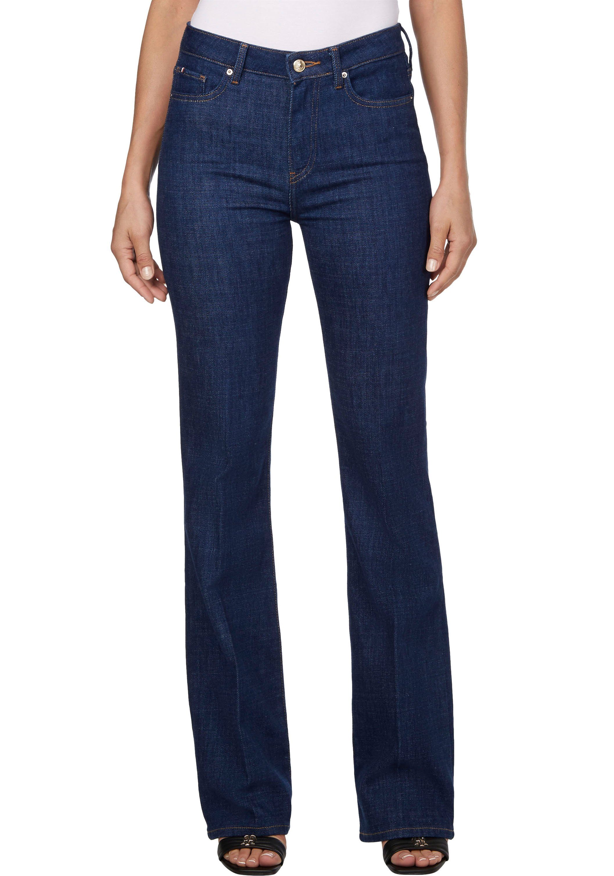 Tommy Hilfiger 5-Pocket-Jeans »BOOTCUT RW IZZA« mit Bügelfalten online  kaufen | OTTO