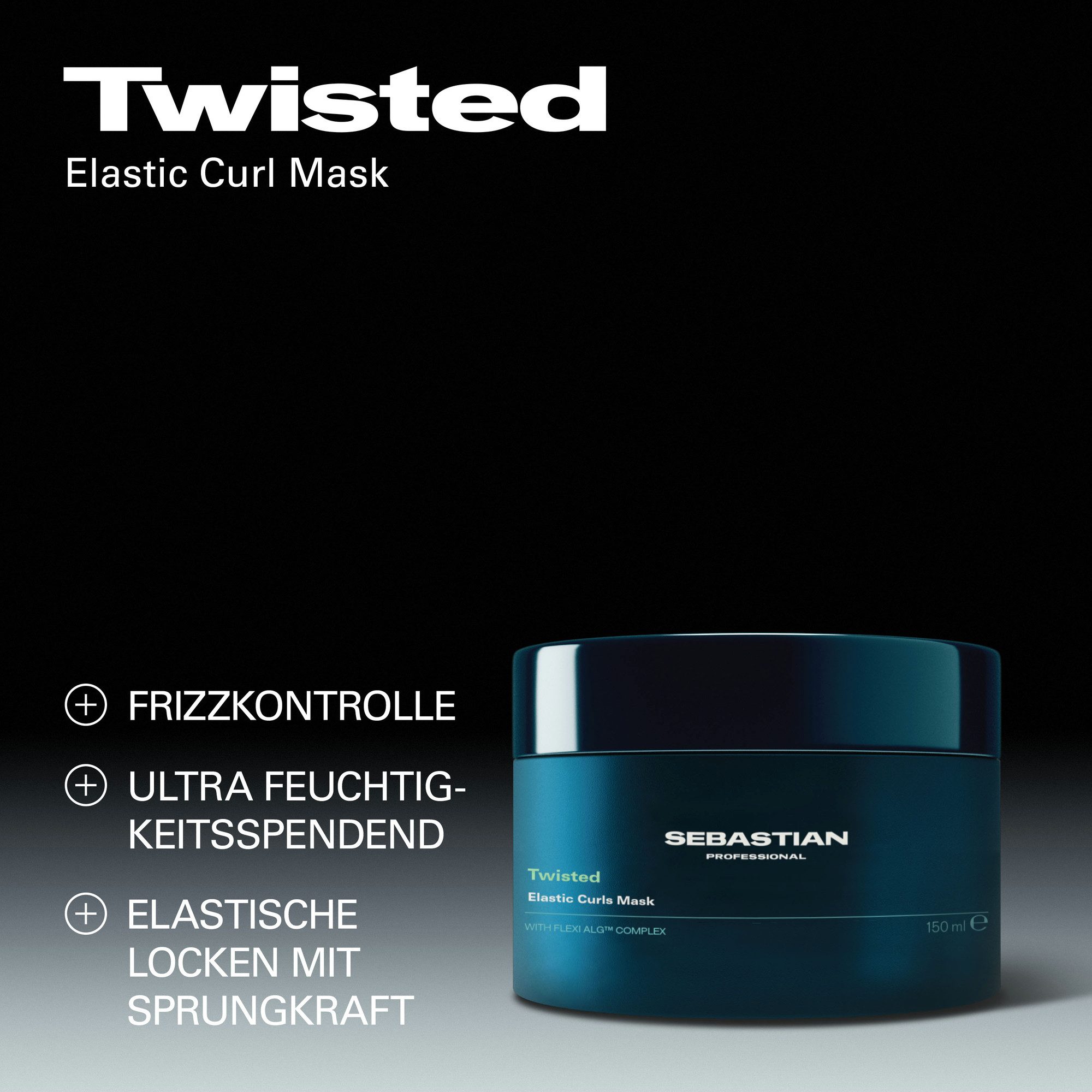 Sebastian Professional Haarmaske Twisted Mask, für geschädigtes, glanzloses, trockenes und widerspenstiges Haar