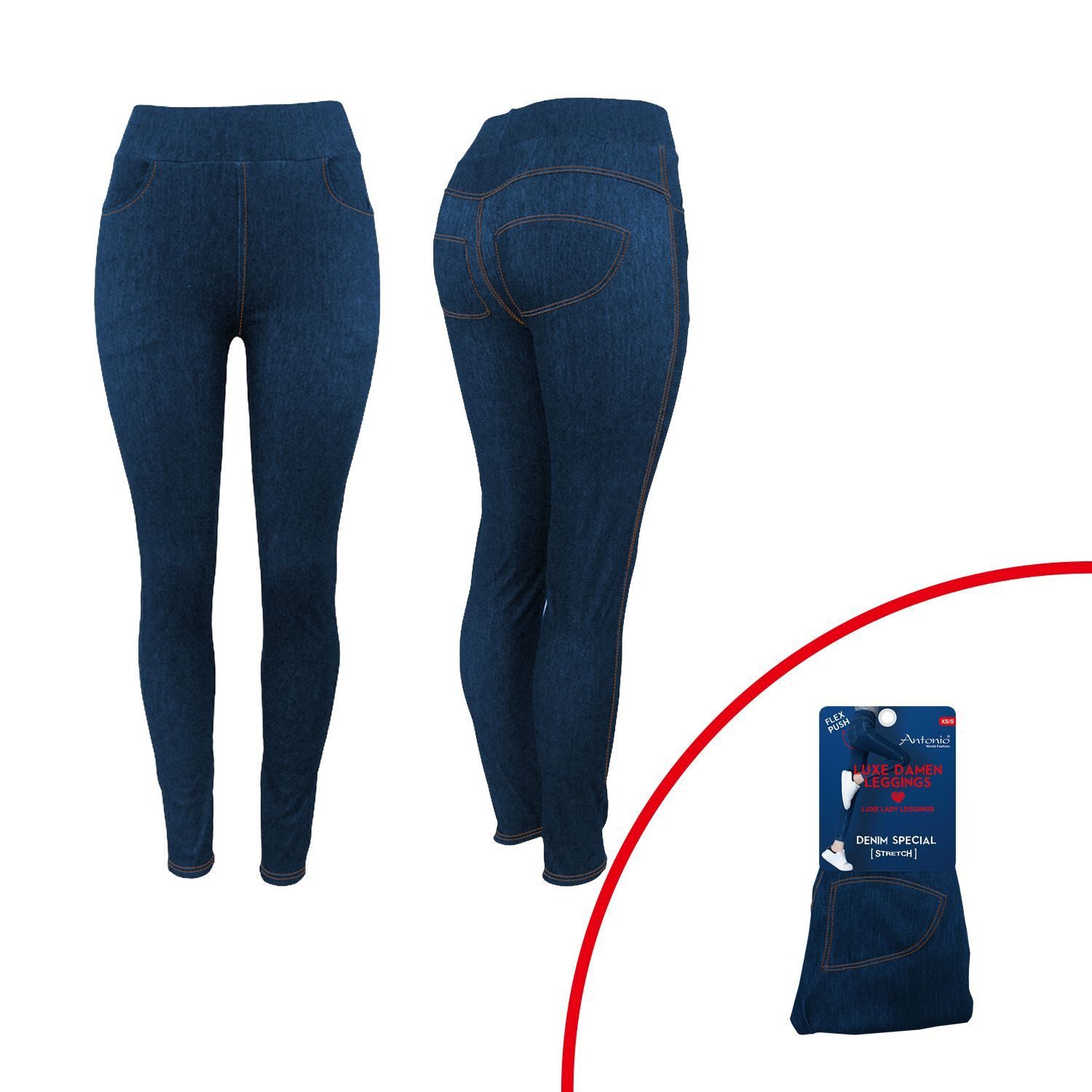 VewoTex Jeggings Damen Sommer Leggings » Jeans Optik » Jeggings mit Push-Up günstig online kaufen