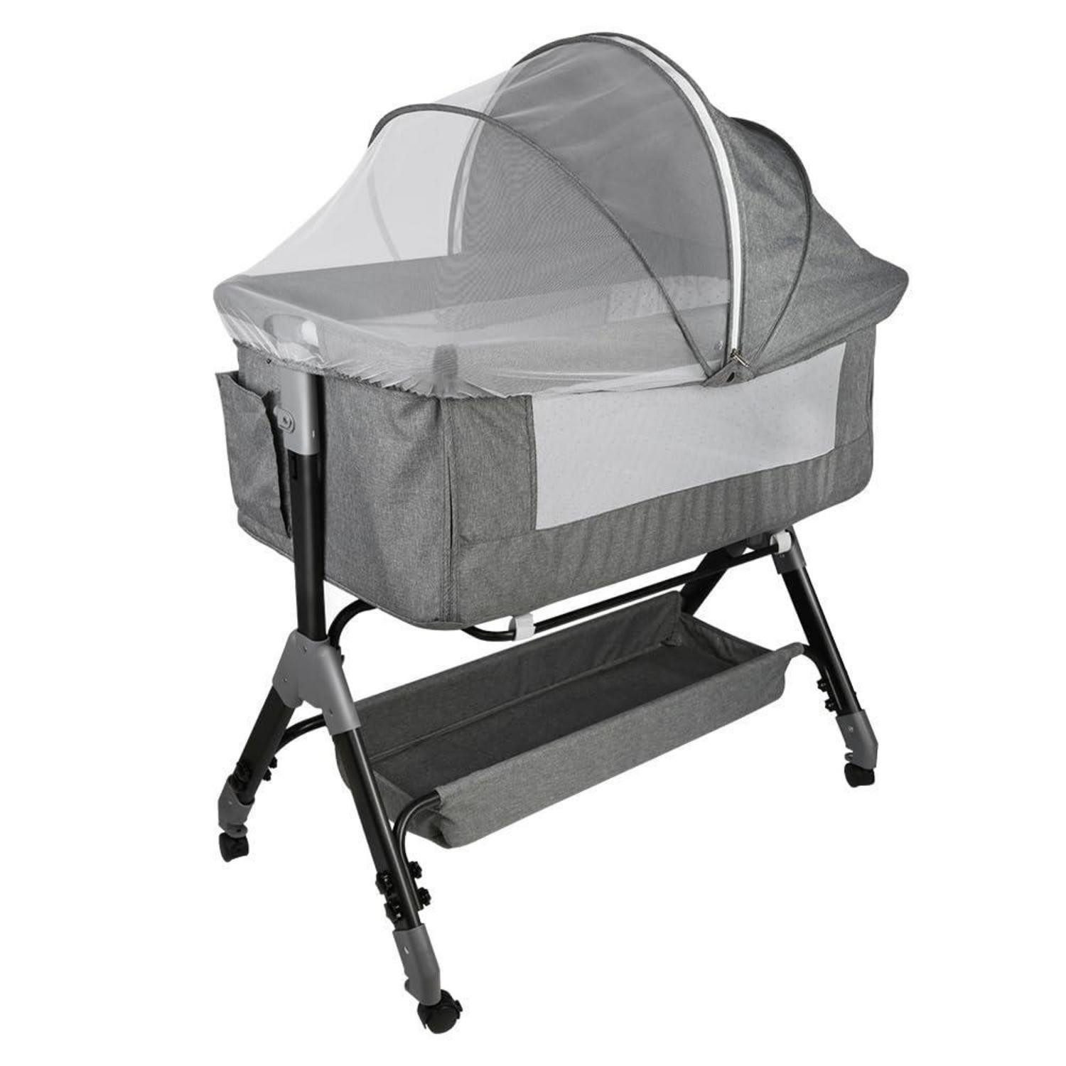 LuxusKollektion Kinderbett Babybett 3in1 Beistellbett & Wiege