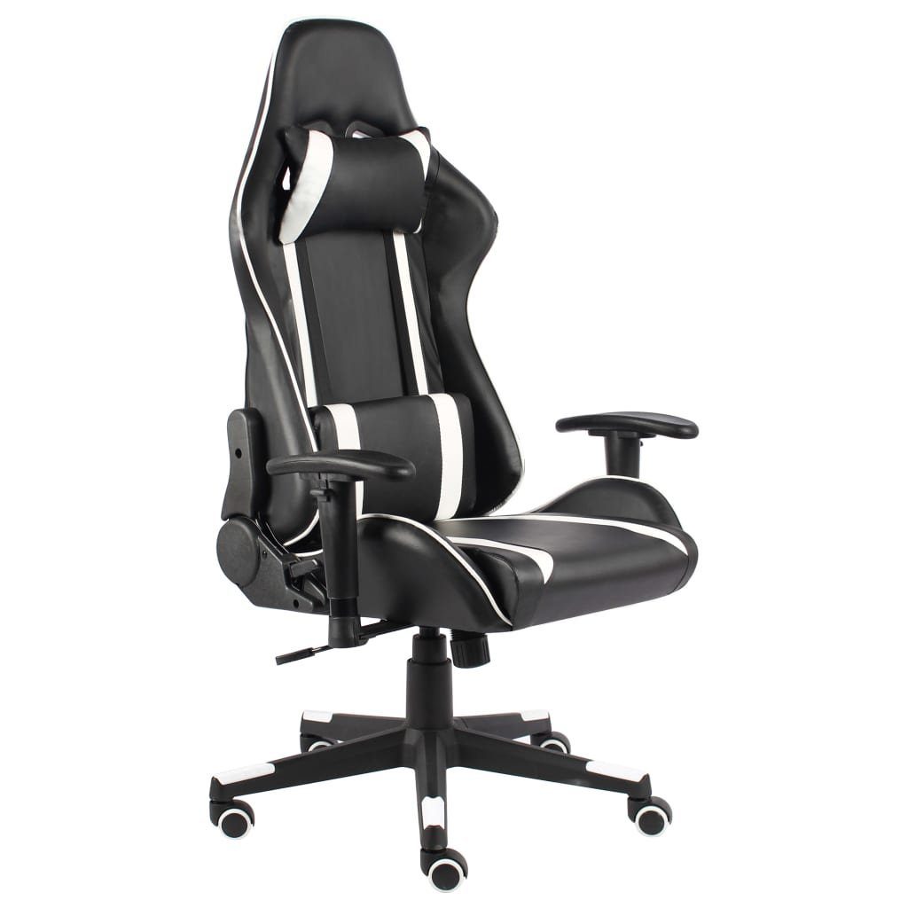 furnicato Gaming-Stuhl Drehbar Weiß PVC (1 St)