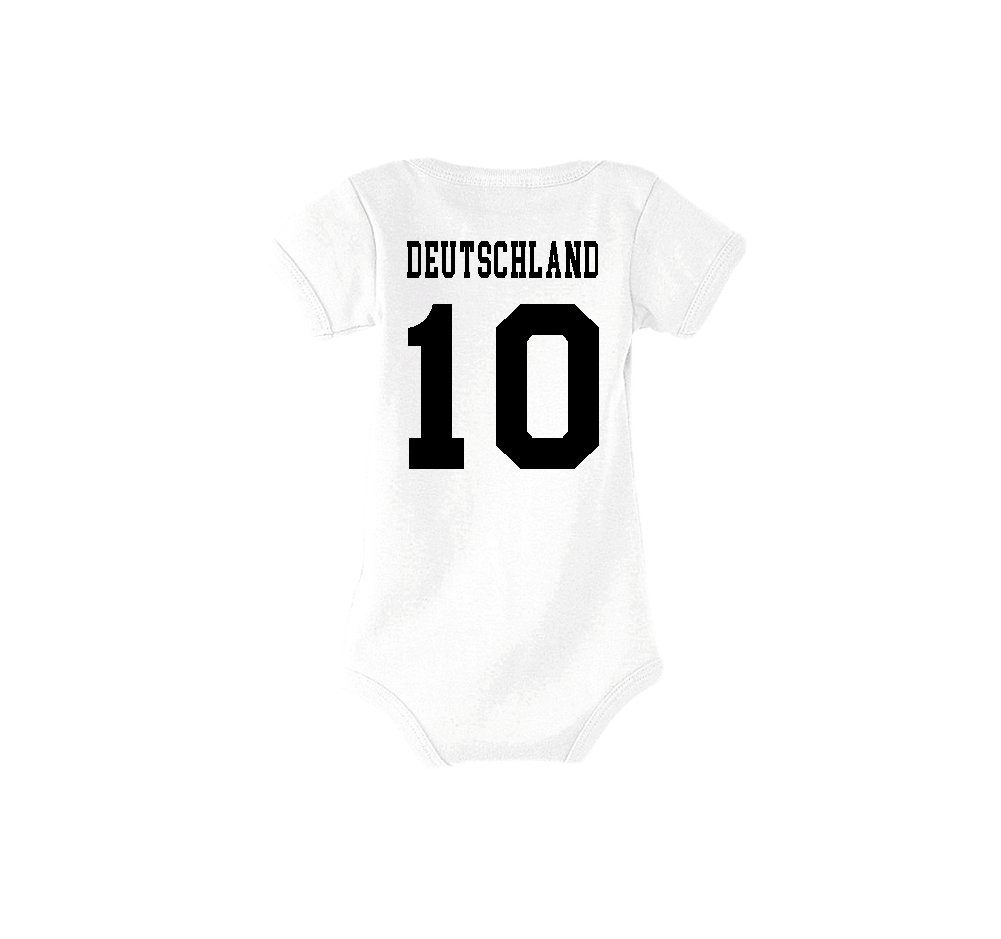 trendigem Kinder Deutschland Baby mit Motiv Body Designz Kurzarmbody Youth Strampler Weiß