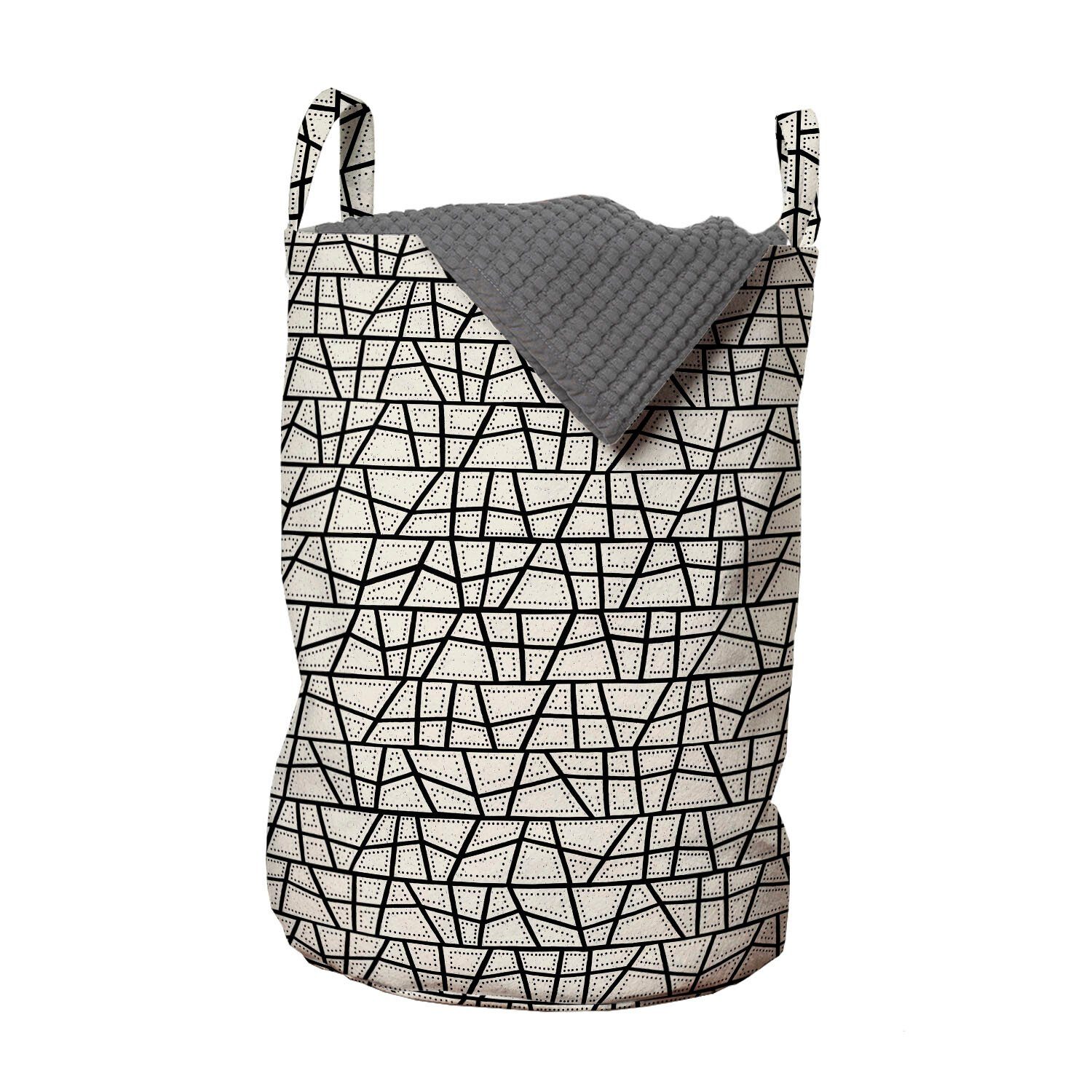 Abakuhaus Wäschesäckchen Wäschekorb mit Griffen Kordelzugverschluss für Waschsalons, Aboriginal abstrakte Geometrie