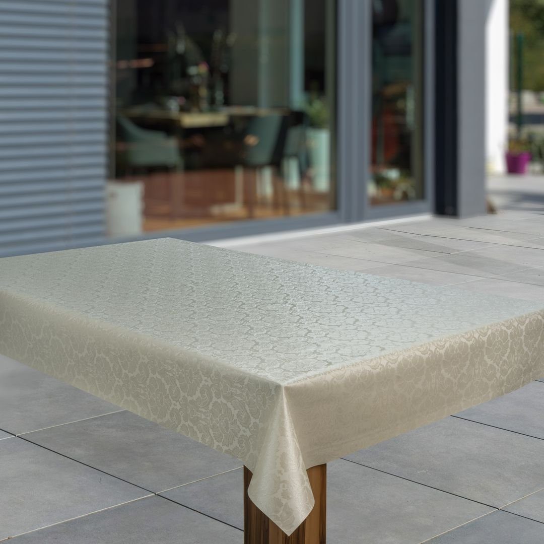 laro Tischdecke Wachstuch-Tischdecken Abwaschbar Blumen Beige günstig online kaufen